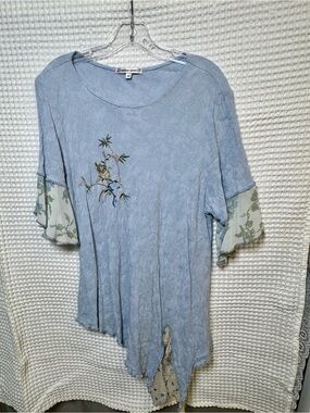 Spencer Alexis Asymmetrical Ruffle Tunic Shirt- Size 16